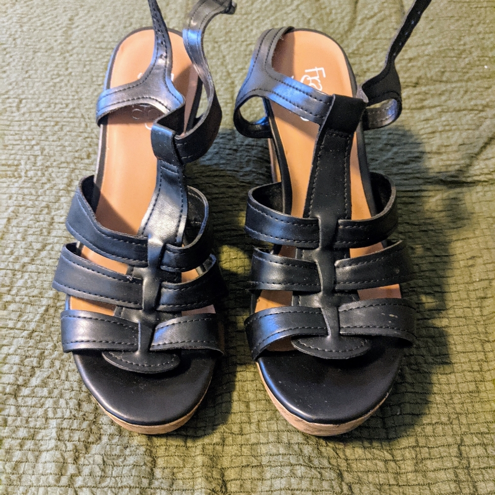 Strappy wedges